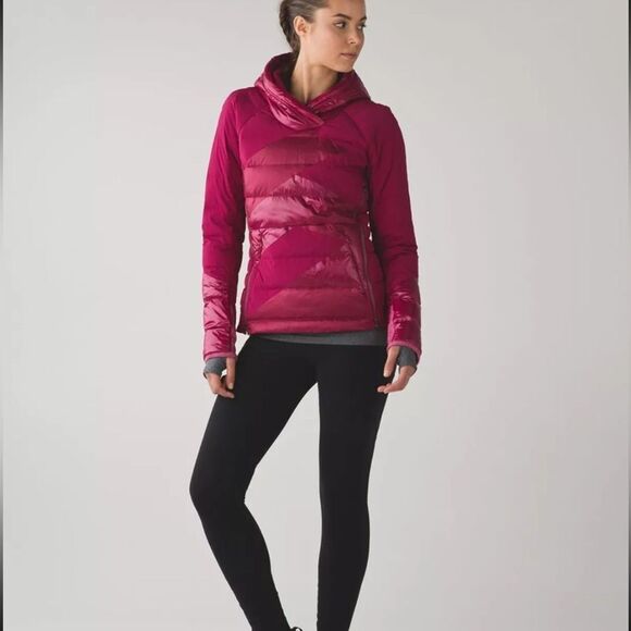 Lululemon Athletica Goose Down Right Cozy Pink Pullover Puffer Jacket Size 4 - Picture 1 of 14